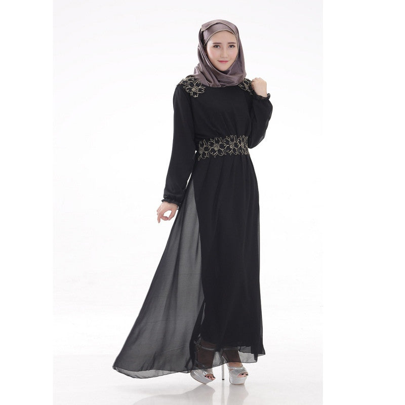 Boho Women Long Sleeve Maxi Dress Abaya Islamic Muslim Dresses New PY3