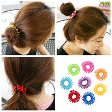 10Pcs Girl Elastic Rubber Hairband Phone Wire Hair Tie Ring Rope Ponytail