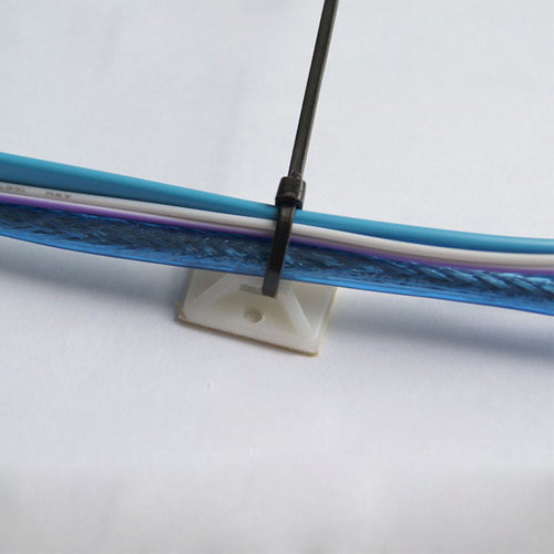 100PCS 20mm Self Adhesive Cable Wire Zip Tie Mounts 70478