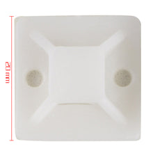 100PCS 20mm Self Adhesive Cable Wire Zip Tie Mounts 70478