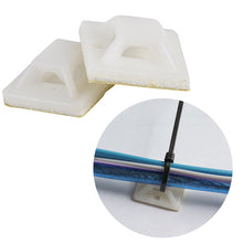 100PCS 20mm Self Adhesive Cable Wire Zip Tie Mounts 70478