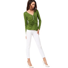 Camisas Femininas Long Sleeve Tshirt Women T Shirt Tops Poleras De Mujer Zip Ruched T-shirt Blusa Tee Shirt Femme