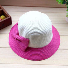 Casual Kids Girls Sun Hat Toddler Beach Bucket Hat Baby Girls Kids Bowknot Straw Caps 5 Sizes