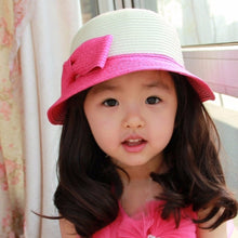 Casual Kids Girls Sun Hat Toddler Beach Bucket Hat Baby Girls Kids Bowknot Straw Caps 5 Sizes