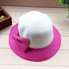 Casual Kids Girls Sun Hat Toddler Beach Bucket Hat Baby Girls Kids Bowknot Straw Caps 5 Sizes