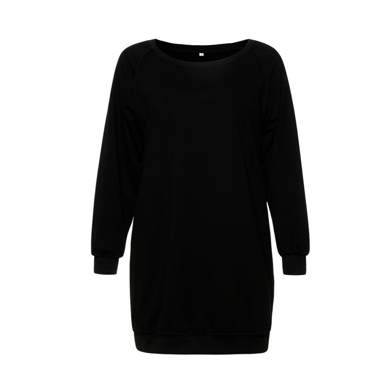 Casual Loose Women Dress Plus Size Women Clothing Long Sleeve O Neck Hoodies Dress Christmas Dresses