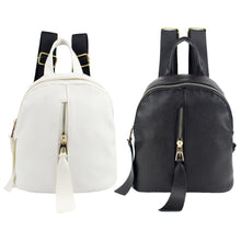 Designer Small Backpack Women White and Black Travel PU Leather Backpacks Ladies Fashion Rucksack Mini Back Bags