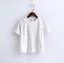 Chic Back Slit Short sleeve Velour T shirt Woman Solid color O neck Velvet Tee Tops 7 color