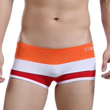 Comfortable Men Boxer Shorts U Convex Pouch Panties Sexy Striped Elastic Waist Breathable Mans Underwear Underpants