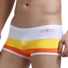 Comfortable Men Boxer Shorts U Convex Pouch Panties Sexy Striped Elastic Waist Breathable Mans Underwear Underpants