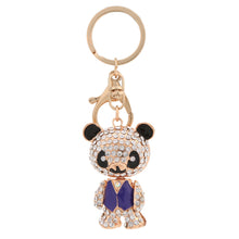 Cute Bear Pendant Key Ring  Crystal Rhinestone Lovely Key Chain Women Jewelry for Car Purse Handbag Charm Decoration Gift