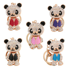 Cute Bear Pendant Key Ring  Crystal Rhinestone Lovely Key Chain Women Jewelry for Car Purse Handbag Charm Decoration Gift
