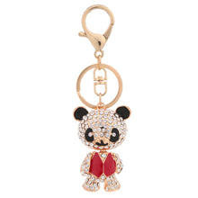 Cute Bear Pendant Key Ring  Crystal Rhinestone Lovely Key Chain Women Jewelry for Car Purse Handbag Charm Decoration Gift