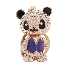 Cute Bear Pendant Key Ring  Crystal Rhinestone Lovely Key Chain Women Jewelry for Car Purse Handbag Charm Decoration Gift