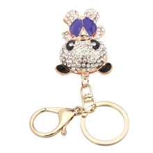 Cute Bear Pendant Key Ring  Crystal Rhinestone Lovely Key Chain Women Jewelry for Car Purse Handbag Charm Decoration Gift