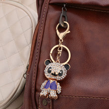Cute Bear Pendant Key Ring  Crystal Rhinestone Lovely Key Chain Women Jewelry for Car Purse Handbag Charm Decoration Gift