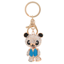Cute Bear Pendant Key Ring  Crystal Rhinestone Lovely Key Chain Women Jewelry for Car Purse Handbag Charm Decoration Gift
