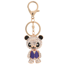 Cute Bear Pendant Key Ring  Crystal Rhinestone Lovely Key Chain Women Jewelry for Car Purse Handbag Charm Decoration Gift