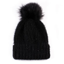 Cute Fur Ball Pompom Women Fashion Keep Warm Hats Knitted Wool Hemming Hat Beanies Accessories Fur Pom Cap