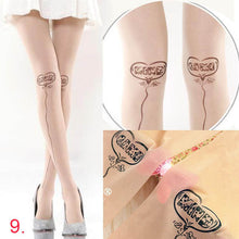 Cute Women Sexy Transparent Silk Stocking Tattoo Pantyhose Woman Leggings