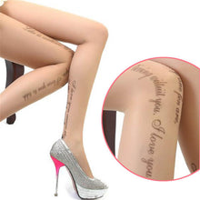 Cute Women Sexy Transparent Silk Stocking Tattoo Pantyhose Woman Leggings
