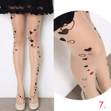 Cute Women Sexy Transparent Silk Stocking Tattoo Pantyhose Woman Leggings