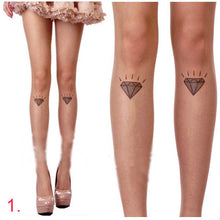 Cute Women Sexy Transparent Silk Stocking Tattoo Pantyhose Woman Leggings
