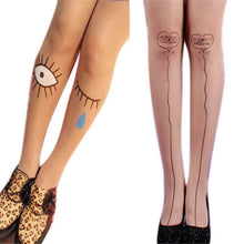 Cute Women Sexy Transparent Silk Stocking Tattoo Pantyhose Woman Leggings