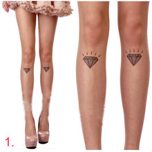 Cute Women Sexy Transparent Silk Stocking Tattoo Pantyhose Woman Leggings