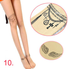 Cute Women Sexy Transparent Silk Stocking Tattoo Pantyhose Woman Leggings
