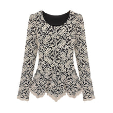 Elegant Women Lace Blouse Long Sleeve Peplum Slim Basic Shirt Tops blusa de renda ladies office shirt clothing Beige