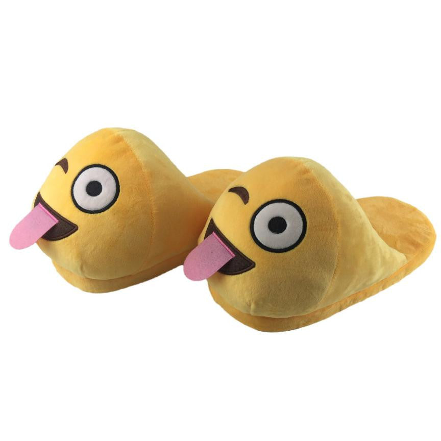 Emoji Slippers Cartoon Sweet Warm Plush Slipper Expression Women Men Slippers //House Shoes 10 Styles