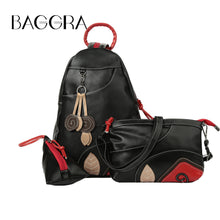 Fashion 3 Women Backpack Set PU Leather Leaf Applique Schoolbag for Teenagers Girls Student Travel Bag Black Mochilas Escolares