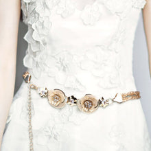 Fashion All-match Sweet Metal 3 and 5 Flowers Women Skirt Decorated Belly Chains Body Jewelry Chain