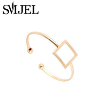 Copper Geometric Open Square Bracelets Bangles Ajustable Love Bangle Party Gifts G066