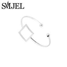 Copper Geometric Open Square Bracelets Bangles Ajustable Love Bangle Party Gifts G066