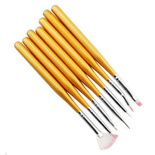 Fashion Design 7pc /1 Lot Painting Dotting Pens Nail Brushes Women Nails Art Tools Manicure Pen Plastic