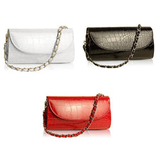 Fashion Designer Crocodile Pattern Ladies' Shoulder Chain Bag Wallet PU Leather Clutch Evening Bag Purse for Women Handbag