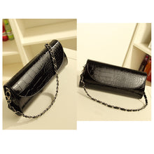 Fashion Designer Crocodile Pattern Ladies' Shoulder Chain Bag Wallet PU Leather Clutch Evening Bag Purse for Women Handbag