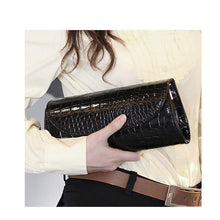 Fashion Designer Crocodile Pattern Ladies' Shoulder Chain Bag Wallet PU Leather Clutch Evening Bag Purse for Women Handbag