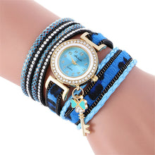Fashion Women's Ladies Dress Watches Key Braided Rhinestone Quartz Wrist Watches Lady Dress Watches Relogio Femininos