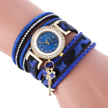 Fashion Women's Ladies Dress Watches Key Braided Rhinestone Quartz Wrist Watches Lady Dress Watches Relogio Femininos