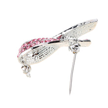 Jewelry Elegant Pink Shinning Rhinestone Crystal Breast Cancer Awareness Ribbon Brooch Pin