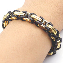 Fashion Men Bracelets Gold Chain Link Bracelet Stainless Steel Width 8mm Bracelet Y8