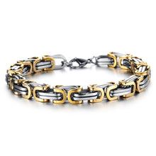 Fashion Men Bracelets Gold Chain Link Bracelet Stainless Steel Width 8mm Bracelet Y8