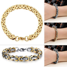 Fashion Men Bracelets Gold Chain Link Bracelet Stainless Steel Width 8mm Bracelet Y8