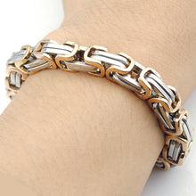 Fashion Men Bracelets Gold Chain Link Bracelet Stainless Steel Width 8mm Bracelet Y8