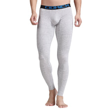 Fashion Men Skinny Leggings Solidcolor Long Johns Underwear Slim Tights Elastic Waist Cotton Sleepwear Thermal Underwear