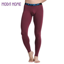 Fashion Men Skinny Leggings Solidcolor Long Johns Underwear Slim Tights Elastic Waist Cotton Sleepwear Thermal Underwear