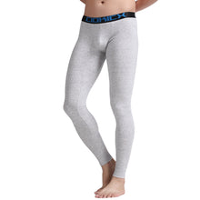 Fashion Men Skinny Leggings Solidcolor Long Johns Underwear Slim Tights Elastic Waist Cotton Sleepwear Thermal Underwear